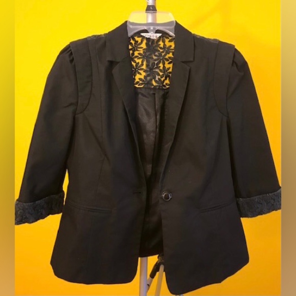 Black Satin Women's Jacket - Picture 9 of 12